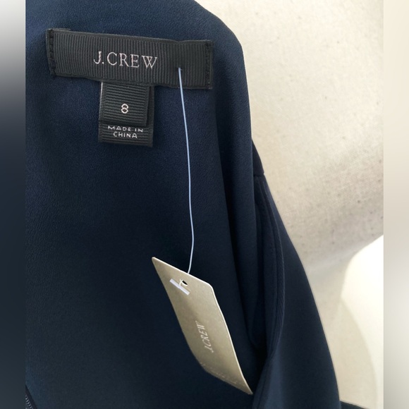 NWT J. Crew Scallop Faux Wrap Crepe Sheath Dress Size 8 - Picture 7 of 11